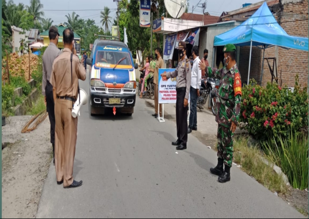 Gelar Operasi Yustisi, Polsek Bandar Khalifah Dapati 6 Orang Pelanggar Prokes
