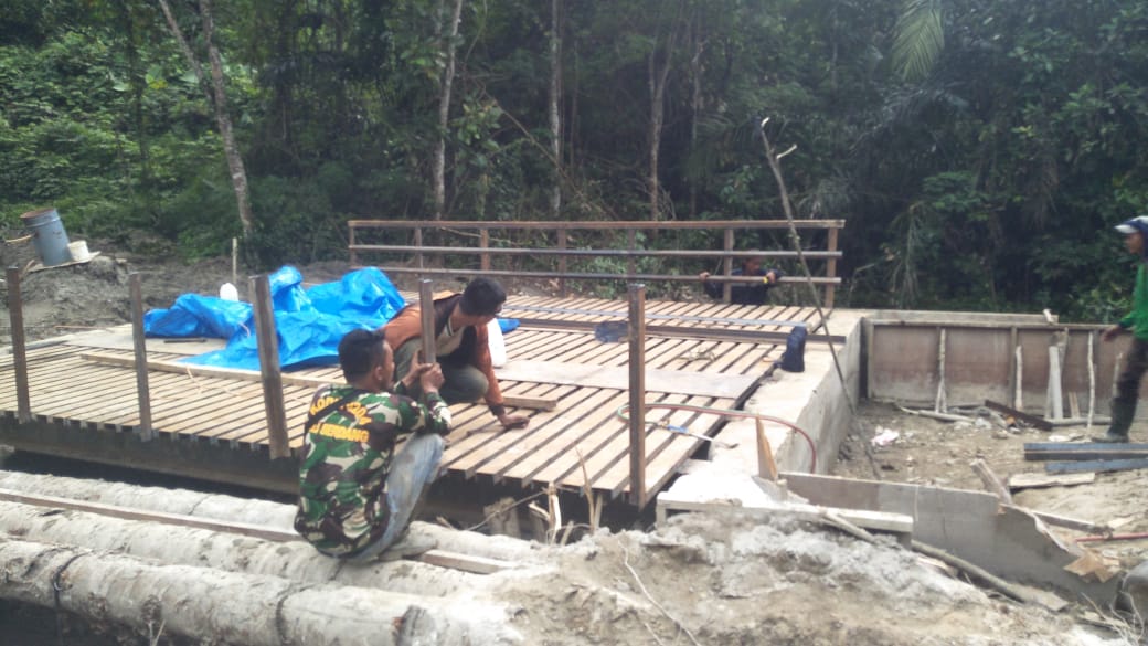 Progres Pengerjaan 4 Unit Jembatan TMMD 111 Kodim 0204/DS Tembus 50 Persen |