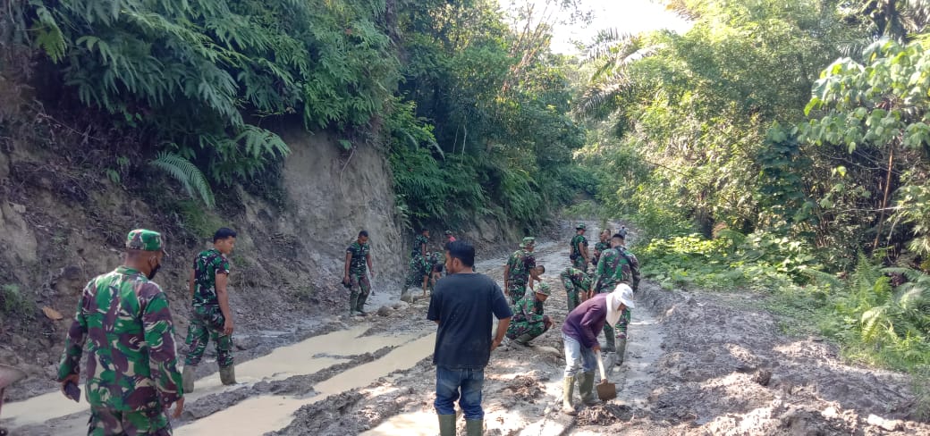 Demi Kesejahteraan Warga, Satgas TMMD Kodim 0204/DS Tak Pernah Menyerah