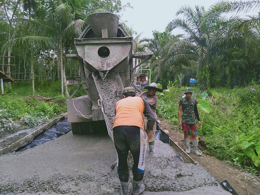 Paling Lambat 2-3 Hari ke Depan Pengecoran Jalan TMMD Kodim 0204/DS Tuntas