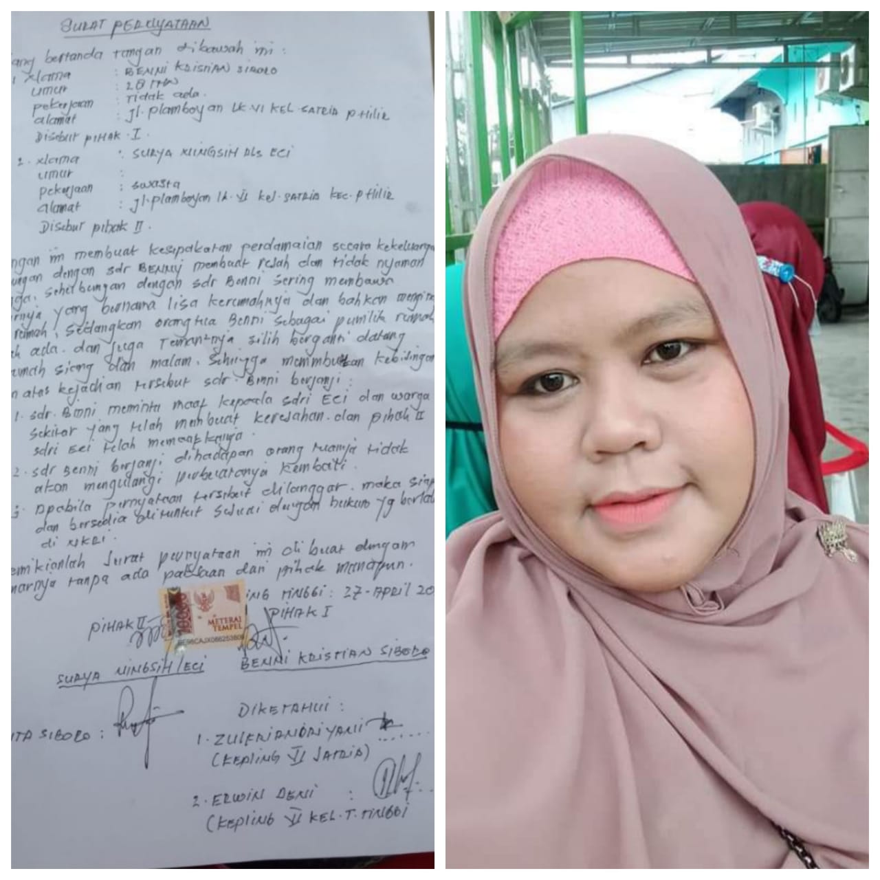 Ecy, Meminta Lurah Tindaklanjuti Pernyataan yang Di Langgar Beni