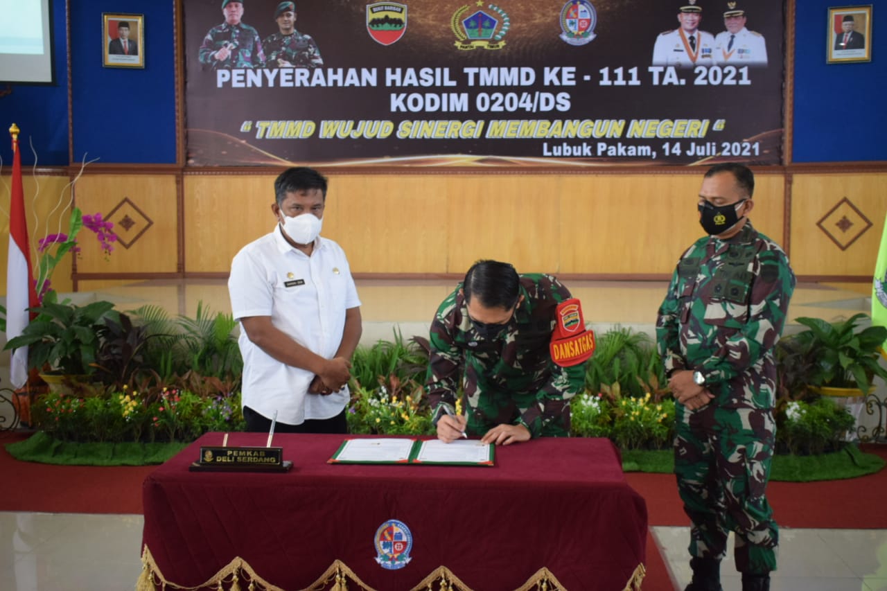 Tuntas Tepat Waktu, Program TMMD Ke-111 Kodim 0204/Deli Serdang Resmi Ditutup