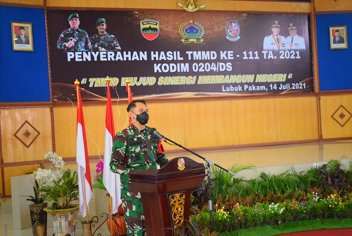 TMMD 111 Selesai Tepat Waktu, Dandim 0204/DS Sampaikan Ucapan Terima Kasih