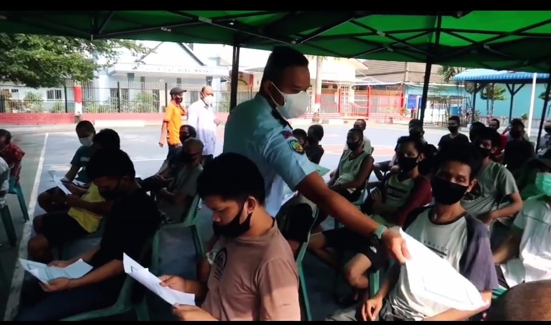 Rutan 1 Medan Kanwil Kemenkumham Sumut Vaksinasi 500 Warga Binaan |