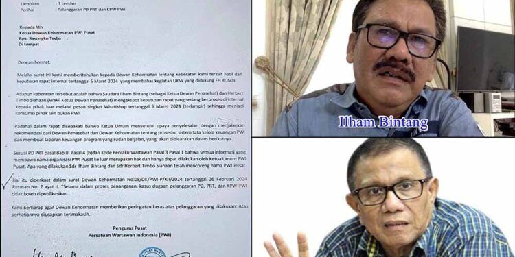Bocor! PWI Pusat Minta Ilham Bintang dan Timbo Siahaan Diberikan Peringatan Keras