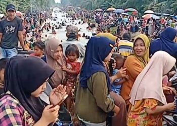 Wisatawan Irigasi Bajayu Membludak, Ada Yang Datang Dari Luar Daerah