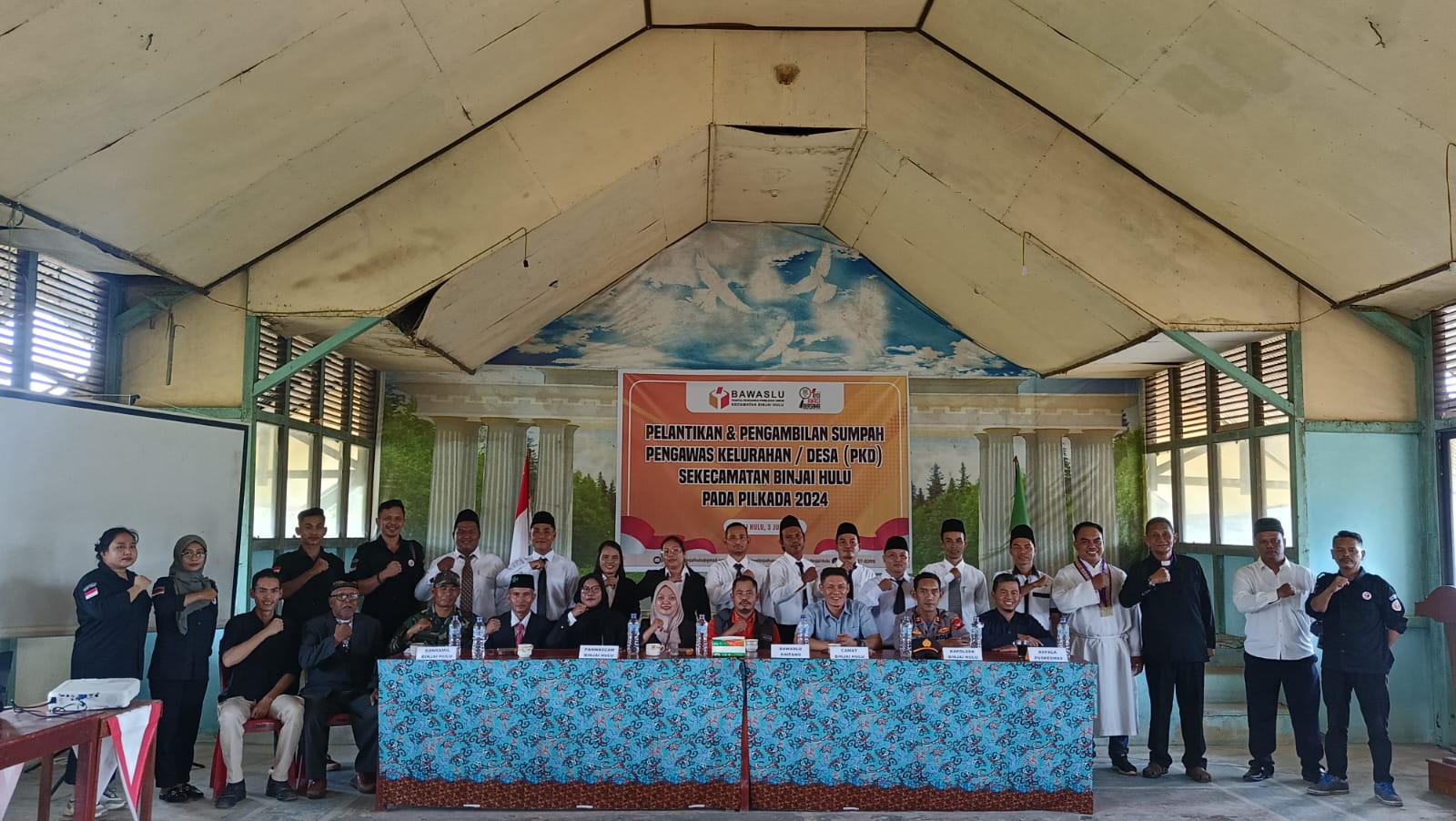 Hadiri Pelantikan Panwaslu, Kapolsek Binjai Hulu Berharap Anggota Panwaslu Yang Baru Di Lantik Jaga Amanah