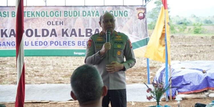 Kapolda Kalbar Hadiri Penerapan Bioteknologi Budidaya Jagung Di Sanggau Ledo