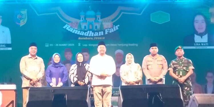 Bupati dan Wakil Bupati Batubara Beserta Ketua Projo Muda Batubara membuka Acara Ramadhan Fair Batubara 2025