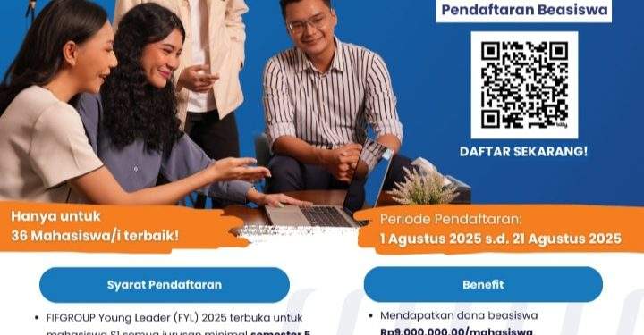 Pendaftaran Beasiswa FIFGROUP Young Leader 2025 Resmi Dibuka Siapkan Generasi Pemimpin Muda Masa Depan