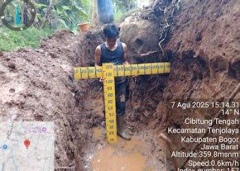 Pemdes Cibitung Tengah, Bangun TPT Ketebalan Mencapai Standar