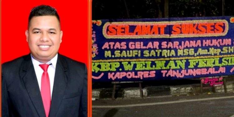 Resmi Sandang Gelar Sarjana Hukum, Saufi Sima Kebanjiran Papan Bunga Ucapan Selamat