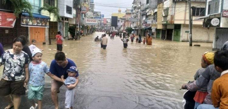 Banjir Hari ke-dua kota Tebingtinggi Aktivitas Warga Sepi, Ekonomi Inti kota Lumpuh