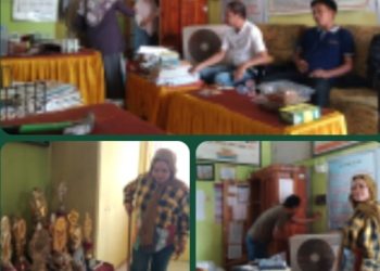 Semangat Kebersamaan di UPT SDN 88 Aeng Batu-Batu: Kepala Sekolah Baru dan Staf Gotong Royong Tata Ruang Kantor