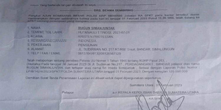 Rugun Kecewa, Sembilan Bulan Laporan Polisi Tidak Ada Kepastian Hukum 