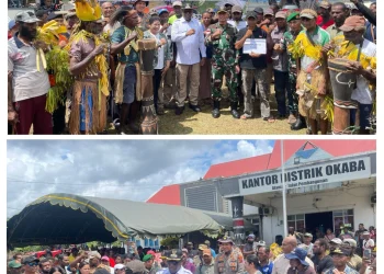Bupati Merauke Yosep Gebze Serahkan 23 Unit Alsintan di Distrik Okaba