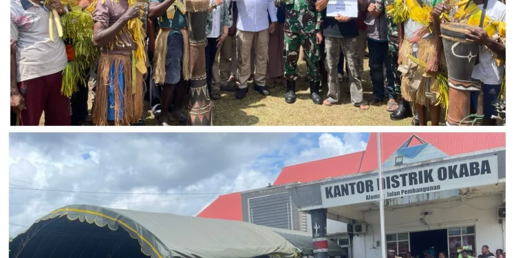 Bupati Merauke Yosep Gebze Serahkan 23 Unit Alsintan di Distrik Okaba