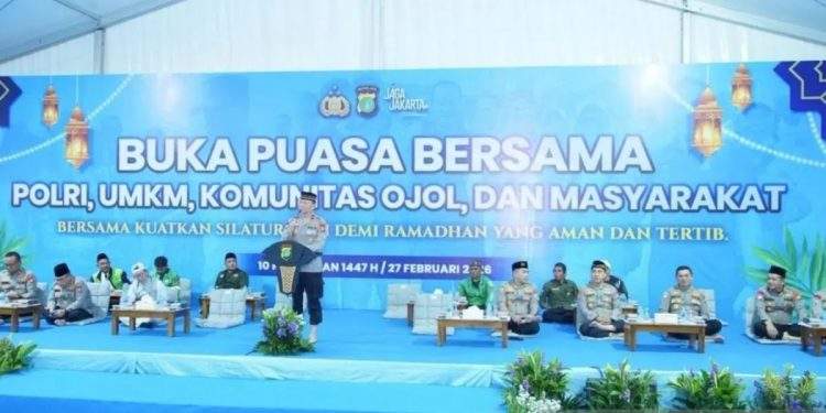 Kuatkan sinergi, Polda Metro Jaya gelar buka puasa dengan ojol