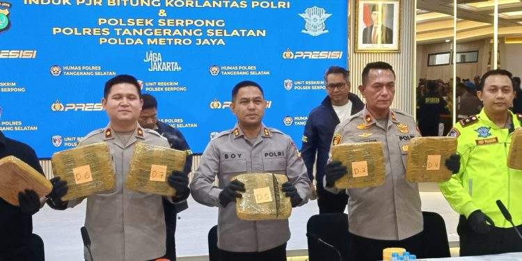 40 Kg Ganja Disita di Tol Bitung–Serpong, Satu Kurir Ditangkap Dua Buron