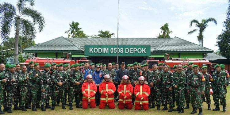 Kasdim Depok Pimpin Apel Gelar Pasukan, 136 Personel Disiapkan Hadapi Potensi Bencana
