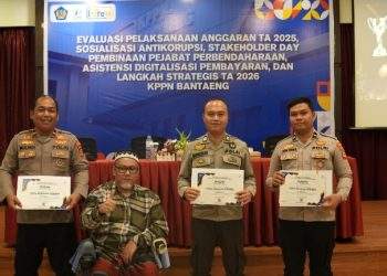 Polres Jeneponto Borong Tiga Penghargaan dalam Forum Evaluasi KPPN Bantaeng