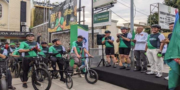 Harlah ke-92, GP Ansor Gelar Ziarah Kubro dan Gowes Lintas Kota Bangkalan-Jombang