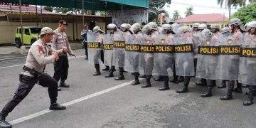 Polres Pasbar Gelar Latihan Dalmas, Pastikan Tindakan Profesional di Lapangan