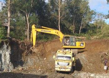 Dugaan pengambilan tanah galian c ilegal di cappo Barru dipakai untuk timbunan perumahan
