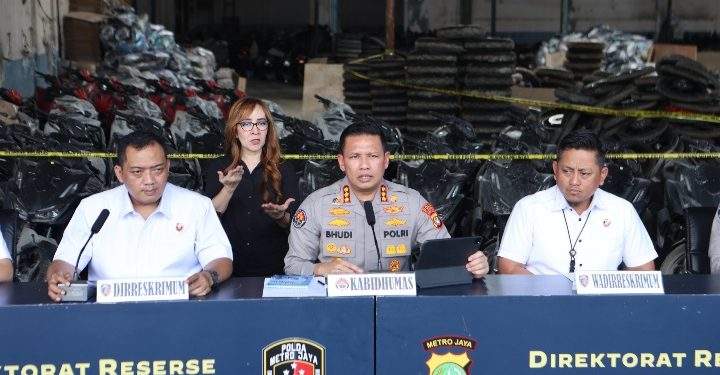 Polda Metro Jaya Bongkar Gudang Ribuan Motor Diduga untuk Ekspor Ilegal