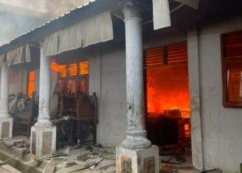 Ruang Kelas SMPN 9 Tebing Tinggi Terbakar, Diduga Akibat Korsleting Listrik
