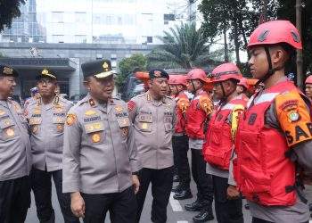 Polda Metro Jaya Gelar Apel Kesiapan Personel dan Peralatan Penanganan Bencana