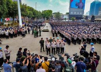 9242 Personel Gabungan  Kawal 31 Demo di Jakarta Hari ini