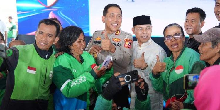 5.150 Pengemudi Ojol Ikuti Gebyar Keselamatan Lalu Lintas Korlantas Polri di Serpong