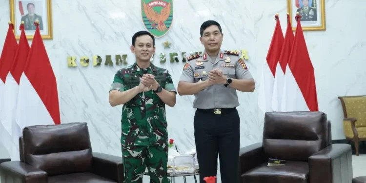 Kapolda Sumsel Kunjungi Kodam II/Sriwijaya, TNI-Polri Perkuat Koordinasi